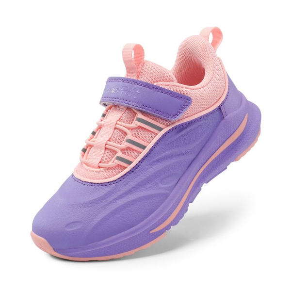 [DuraPlay Flex] Kids Protective High-Density Upper Running Shoes with Reflective Tape - PURPLE PINK -  0